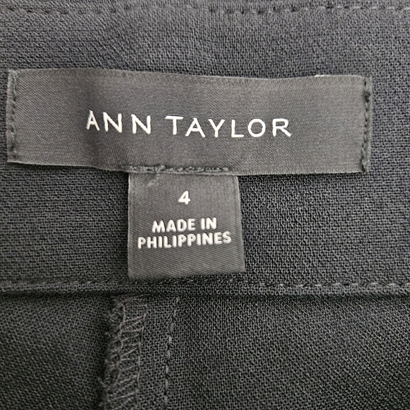 Ann Taylor The Lana Slim Dress Pants Black High Rise Career Crop Ankle 4 - Picture 4 of 6